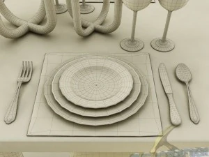 dining table set 25 3D Model
