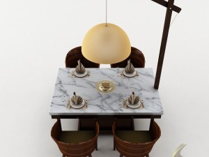 dining table set 26 Modèle 3D
