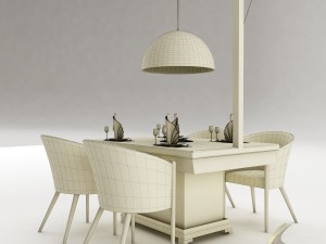 dining table set 26 Modèle 3D