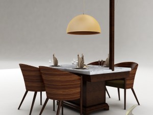dining table set 26 Modèle 3D