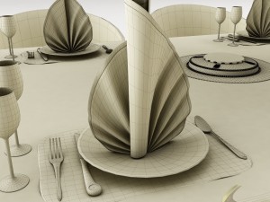 dining table set 26 Modèle 3D