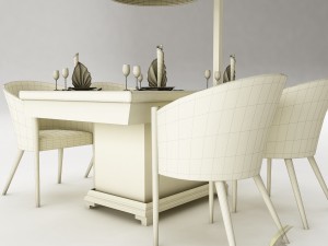 dining table set 26 Modèle 3D