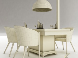 dining table set 26 Modèle 3D