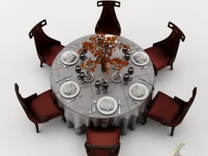 dining table set 27 3D Model