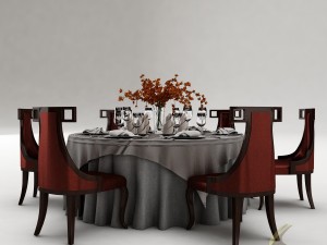 dining table set 27 3D Model