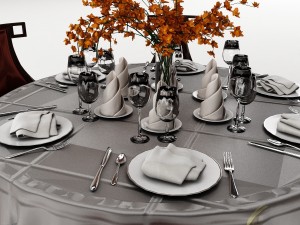 dining table set 27 3D Model