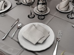 dining table set 27 3D Model