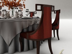dining table set 27 3D Model