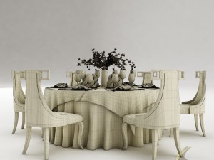 dining table set 27 3D Model