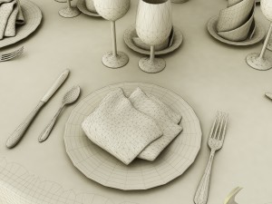 dining table set 27 3D Model