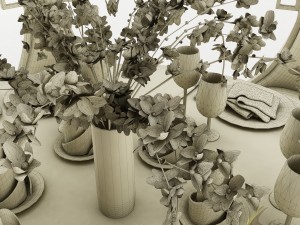 dining table set 27 3D Model