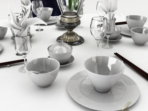 dining table set 28 Modelo 3D