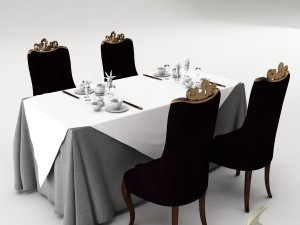 dining table set 29 3D Model