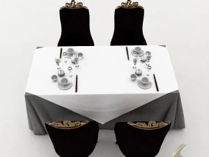 dining table set 29 3D Model