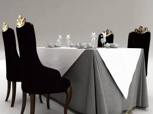 dining table set 29 3D Model