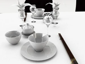 dining table set 29 3D Model