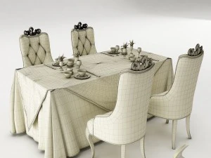 dining table set 29 3D Model