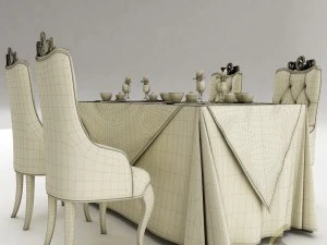 dining table set 29 3D Model