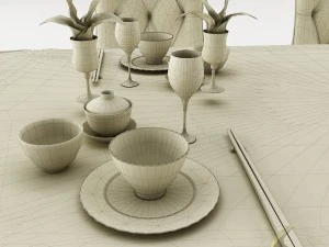 dining table set 29 3D Model