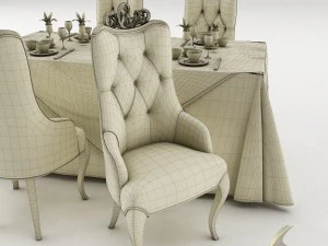 dining table set 29 3D Model