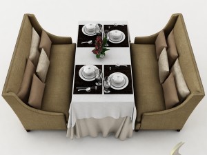 dining table set30 3D मॉडल