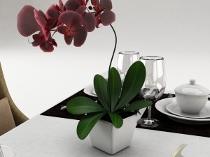 dining table set30 3D मॉडल