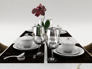 dining table set30 3D मॉडल