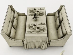 dining table set30 3D Model