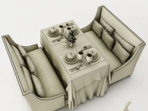 dining table set30 3D Model