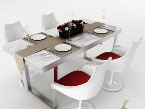 set tavolo da pranzo 31 Modello 3D