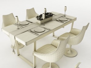dining table set 31 3D Модель