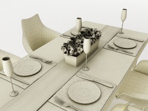 dining table set 31 3D Модель