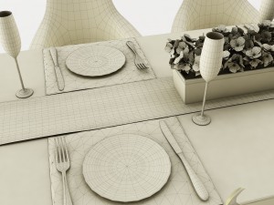 dining table set 31 3D Модель