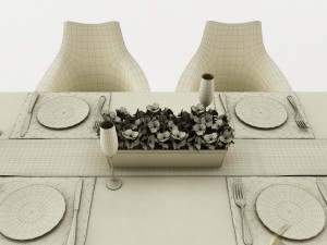 dining table set 31 3D Модель