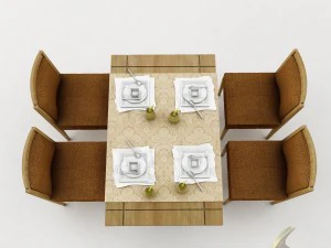dining table set 32 3D Model