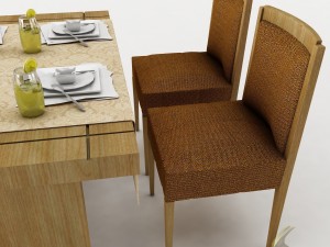 dining table set 32 3Dモデル