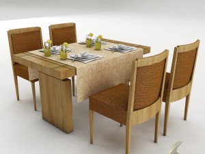 dining table set 32 3Dモデル