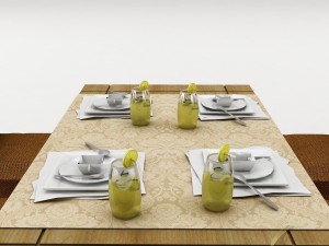 dining table set 32 3Dモデル