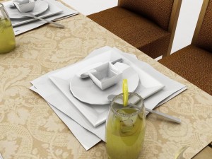 dining table set 32 3Dモデル