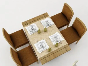 dining table set 32 3D Model