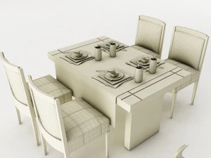 dining table set 32 3D Model