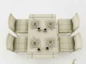 dining table set 32 3D Model