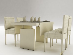 dining table set 32 3Dモデル