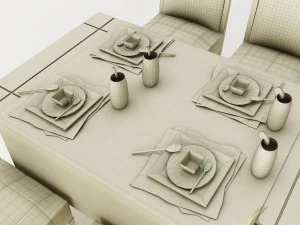 dining table set 32 3D Model