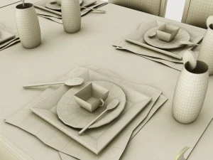 dining table set 32 3D Model