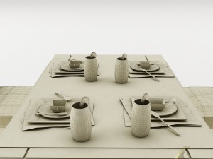 dining table set 32 3Dモデル