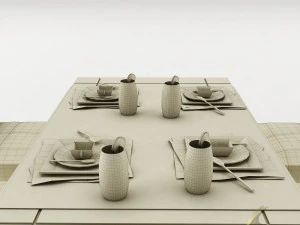 dining table set 32 3D Model