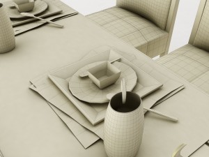 dining table set 32 3Dモデル