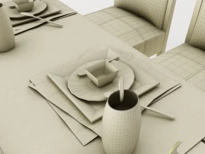 dining table set 32 3D Model