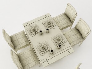 dining table set 32 3Dモデル